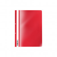 Папка-скоросшиватель с перфорацией пластиковая ErichKrause® Fizzy Classic, A4, красный (в пакете по 20 шт.)
