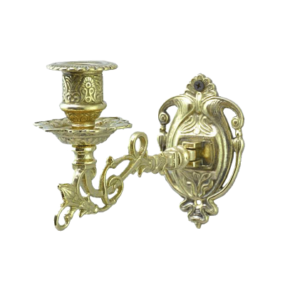 Подсвечник настенный, латунь