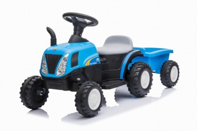 Детский электромобиль трактор с прицепом Jiajia 8220219B-T7, синий
